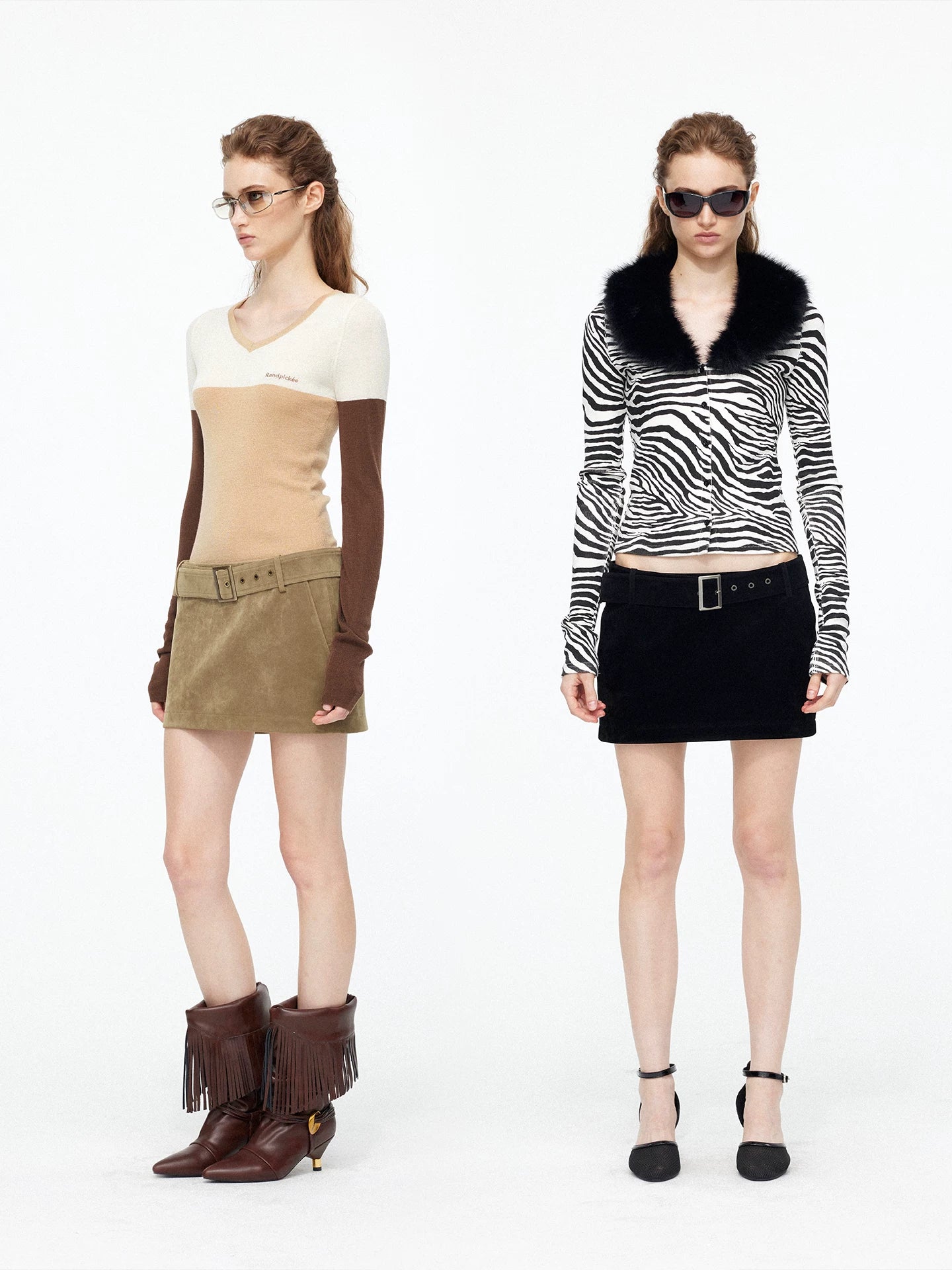 Wcoumq | Suede Low-Waist Horizontal Skirt – Stylish Women’s Comfortable and Chic Skirt for Fall