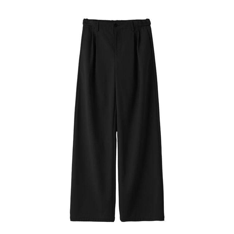 Wcoumq | Low-Waist Three-Dimensional Pleated Wide-Leg Drape Suit Pants – Stylish Women's High-Fashion Trousers