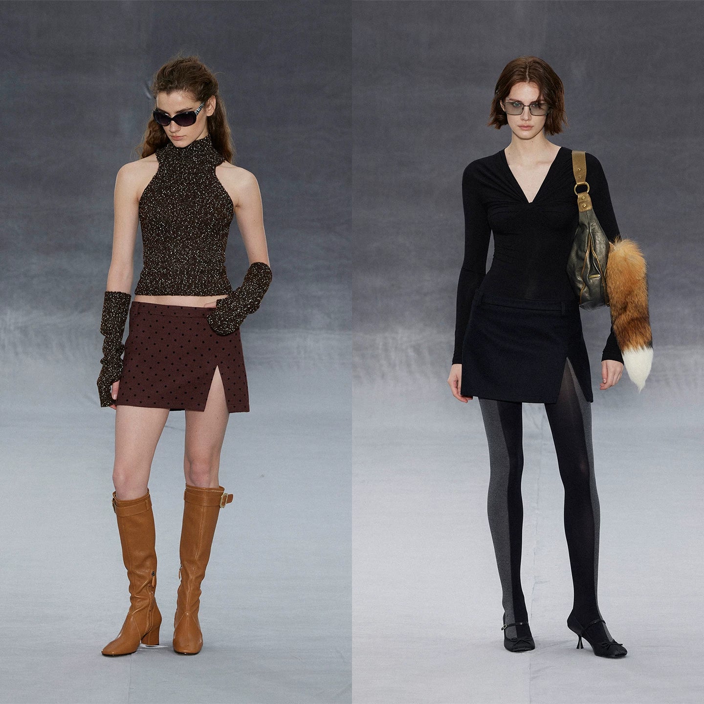 Wcoumq | Retro High Slit Woolen Culottes – Casual & Chic Wool Skirt Pants for Women