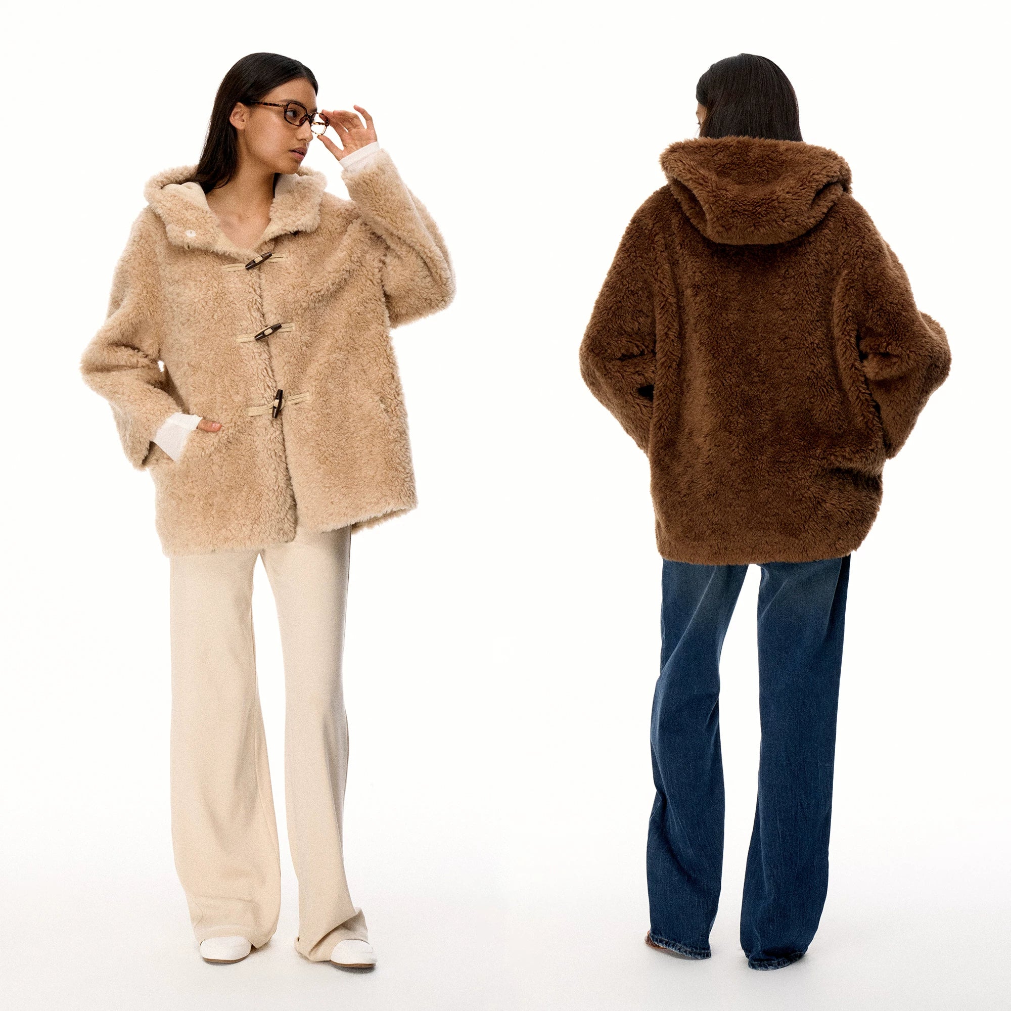 Wcoumq | Wool Warm Non-Pressing Plate Button Lamb Wool Casual Jacket – Cozy Winter One-Piece Jacket for Women