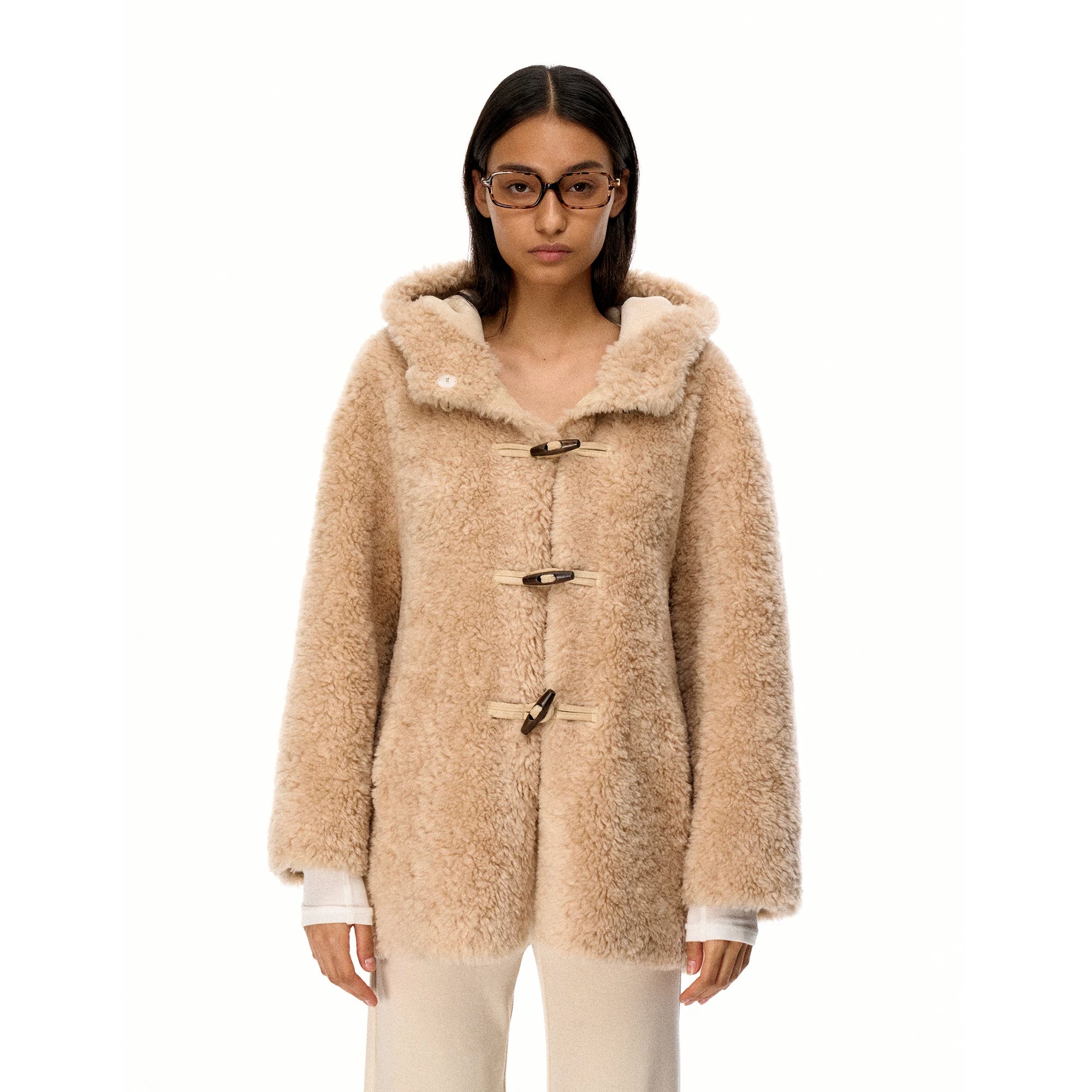 Wcoumq | Wool Warm Non-Pressing Plate Button Lamb Wool Casual Jacket – Cozy Winter One-Piece Jacket for Women