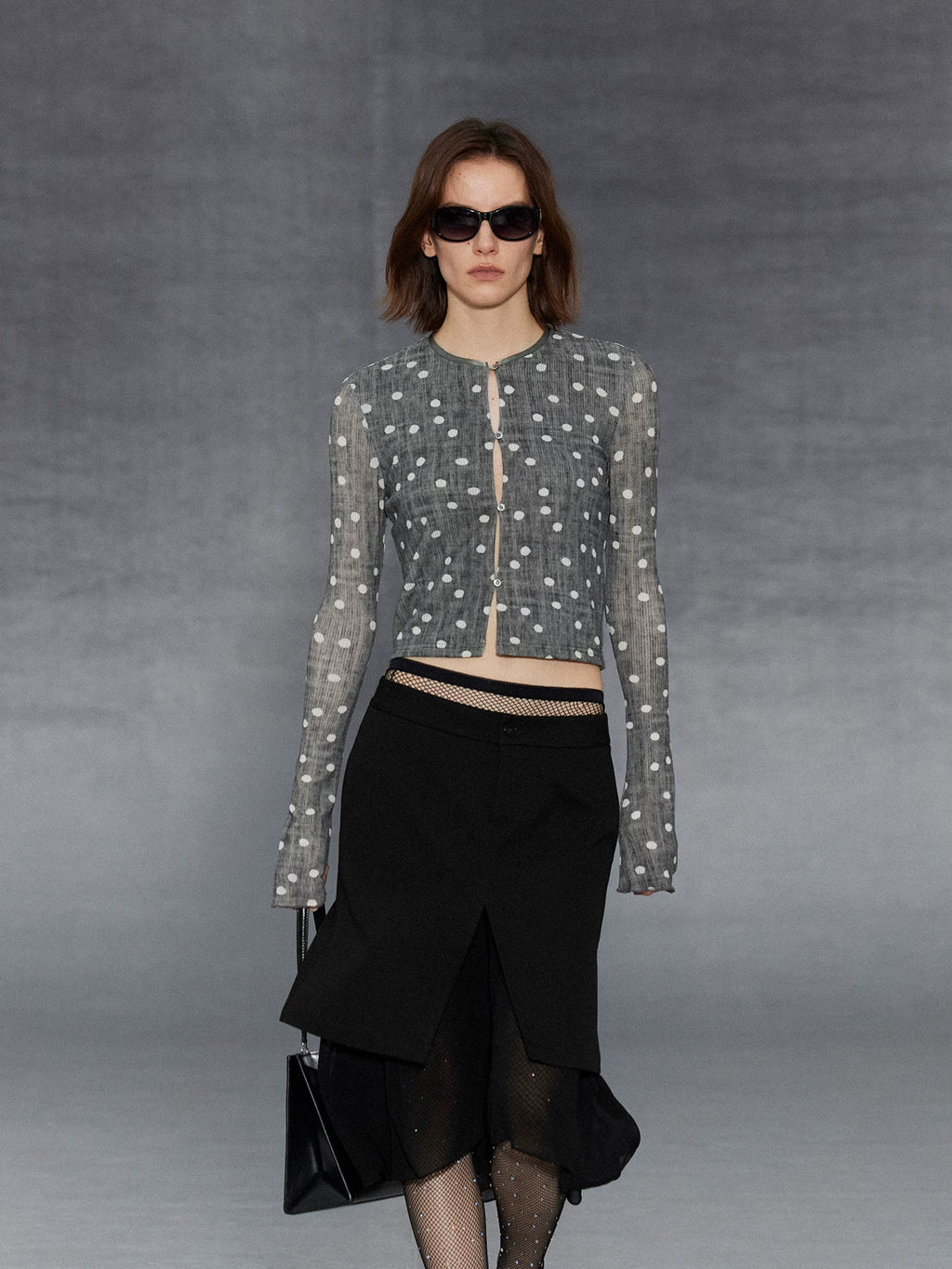 Wcoumq | Retro Flowing Irregular Hem Silk Spliced Fishtail Skirt – Elegant Women’s Unique Fishtail Skirt for Formal & Casual Occasions