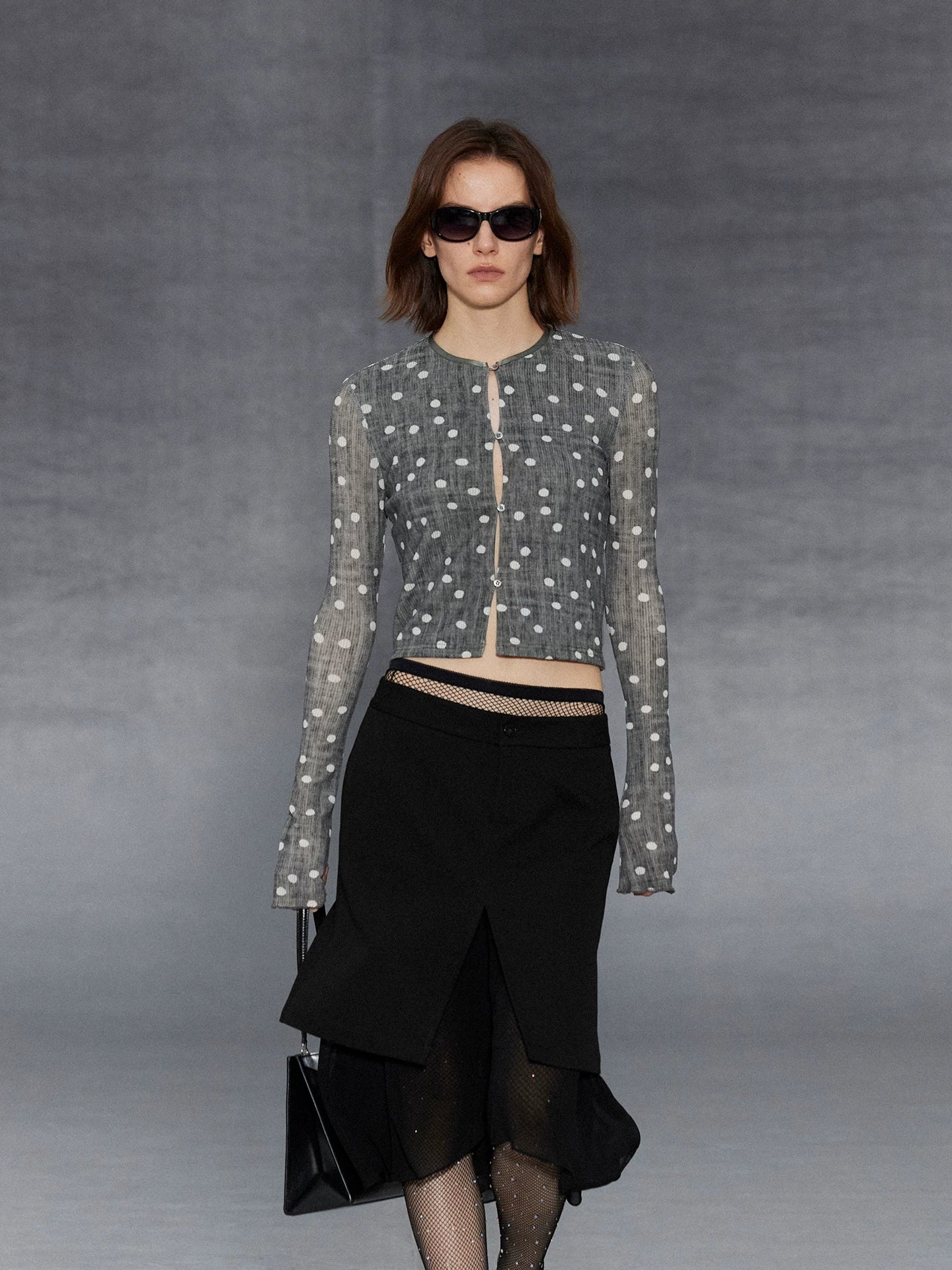 Wcoumq | Retro Flowing Irregular Hem Silk Spliced Fishtail Skirt – Elegant Women’s Unique Fishtail Skirt for Formal & Casual Occasions