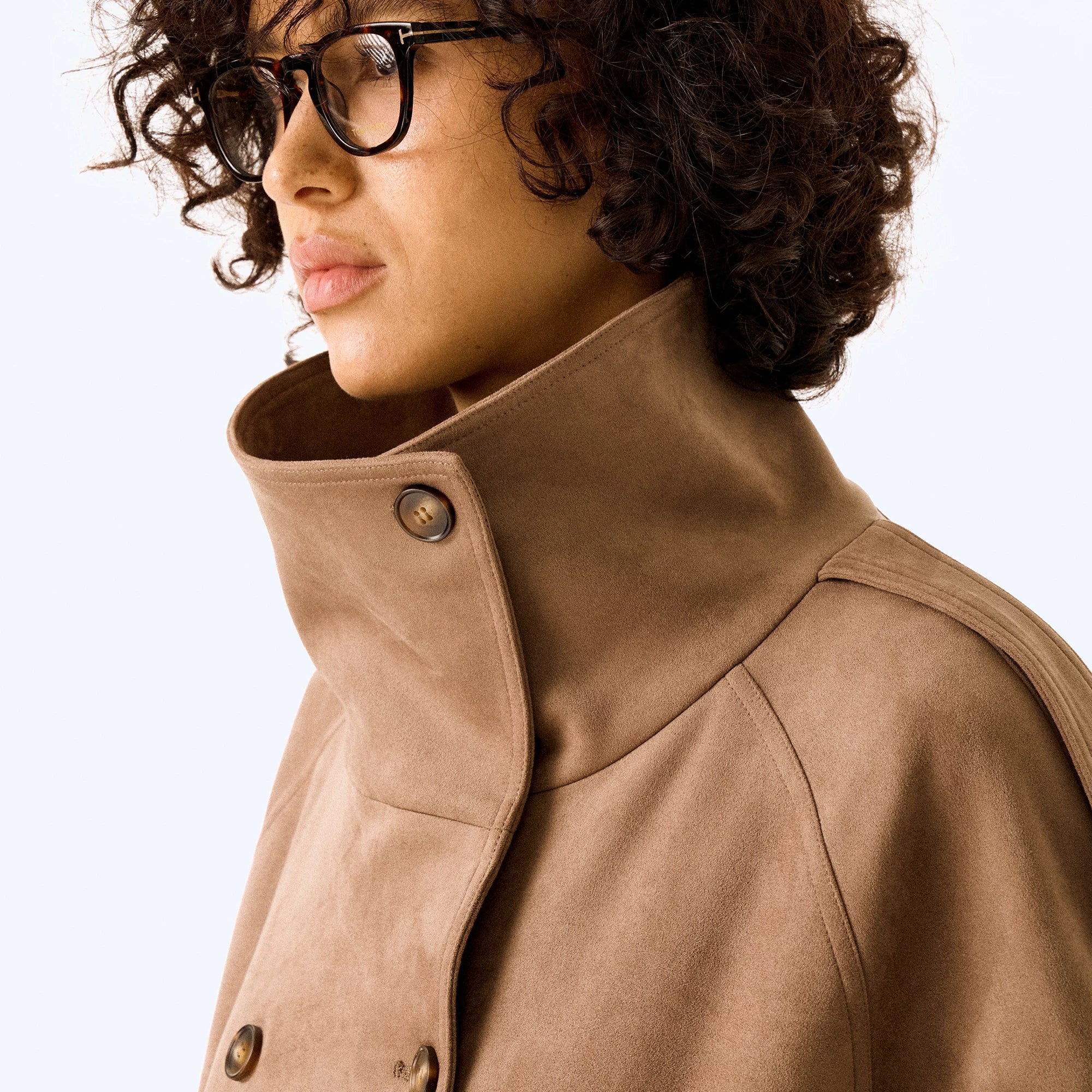 Wcoumq | Brown Velvet Suede Short Windbreaker Jacket – Retro-Inspired Elastic Waist Autumn & Winter Women’s Outerwear