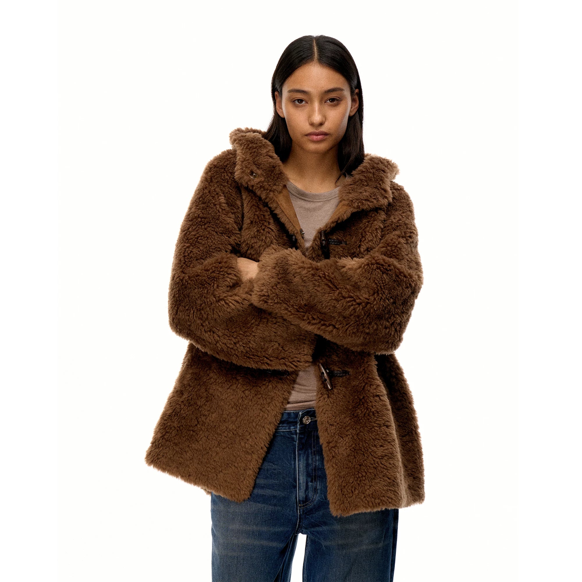 Wcoumq | Wool Warm Non-Pressing Plate Button Lamb Wool Casual Jacket – Cozy Winter One-Piece Jacket for Women