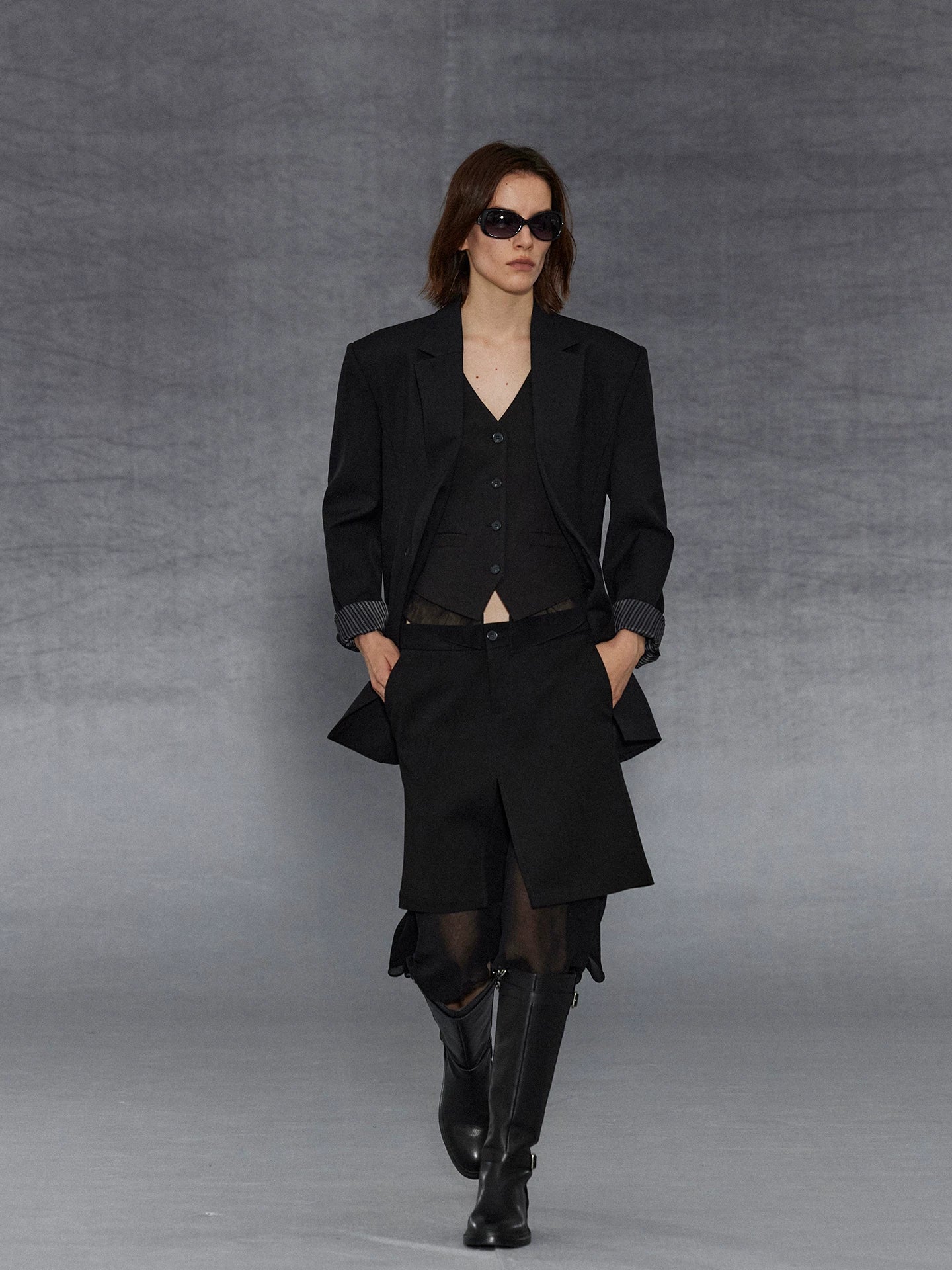 Wcoumq | Retro Flowing Irregular Hem Silk Spliced Fishtail Skirt – Elegant Women’s Unique Fishtail Skirt for Formal & Casual Occasions