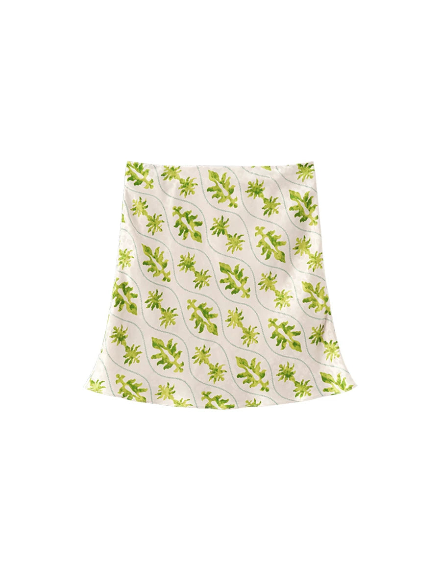 Wcoumq | Retro Satin Low-Waisted Slim-Fit Plaid Patchwork Fishtail Skirt – Elegant Women's Skirt for Formal & Casual Wear