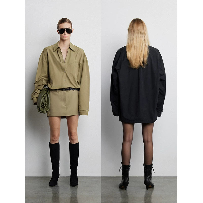 Wcoumq | Random Series-Fake Two-Piece Shirt Dress