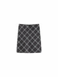Wcoumq | Touch Series Checkered Woolen Straight Skirt – Classic and Elegant Wool Skirt for Women