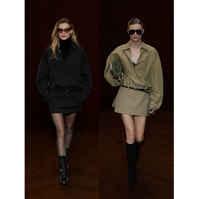 Wcoumq | Random Series-Fake Two-Piece Shirt Dress