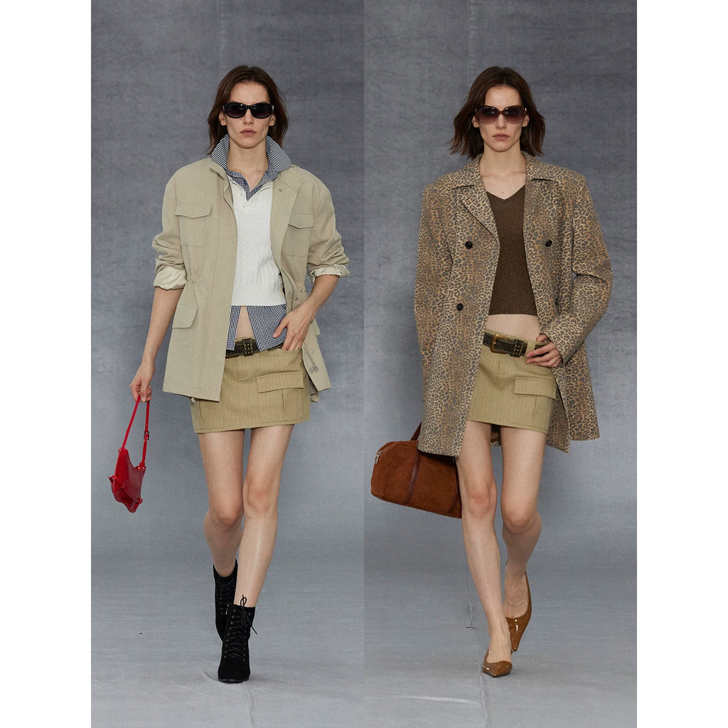 Wcoumq | Utility Low-Waist Skirt with Three-Dimensional Pockets