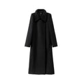 Wcoumq | Retro High Stand-Up Collar Lapel Shoulder H-Shaped Wool Coat for Women – Timeless Tailored Outerwear