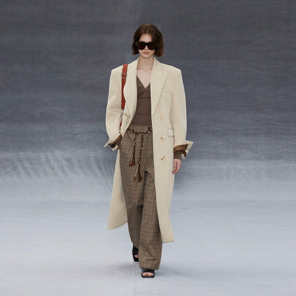 Wcoumq | Retro Double-Breasted Woolen Coat with Gun Lapel & Wide Shoulders – New In 12.10