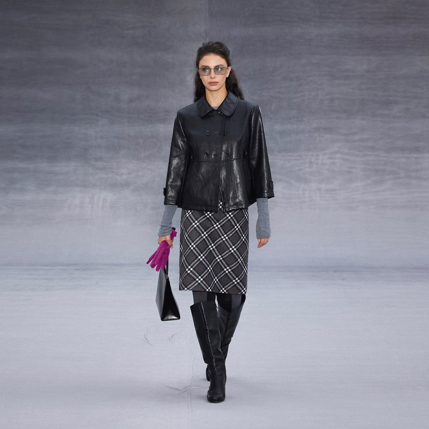 Wcoumq | Touch Series Checkered Woolen Straight Skirt – Classic and Elegant Wool Skirt for Women