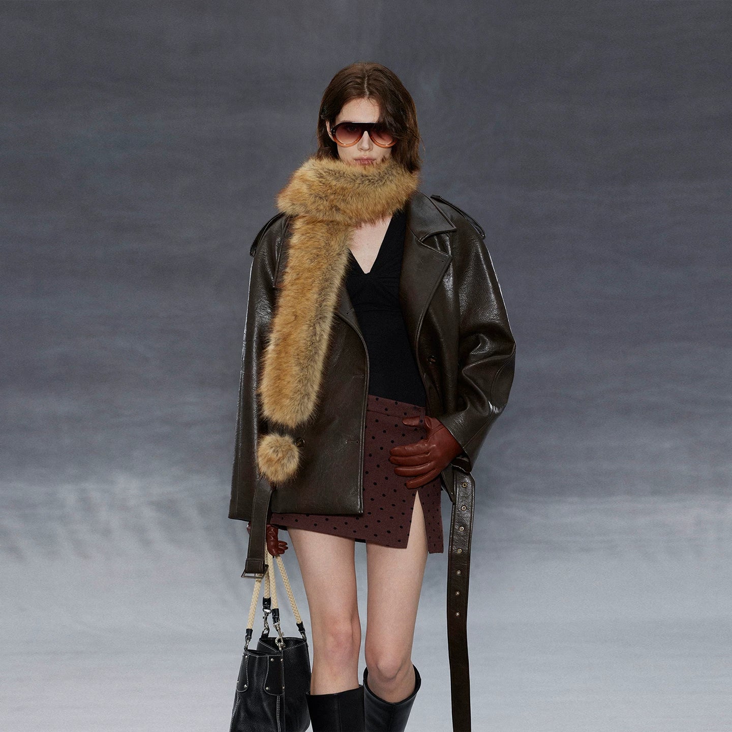 Wcoumq | Retro High Slit Woolen Culottes – Casual & Chic Wool Skirt Pants for Women