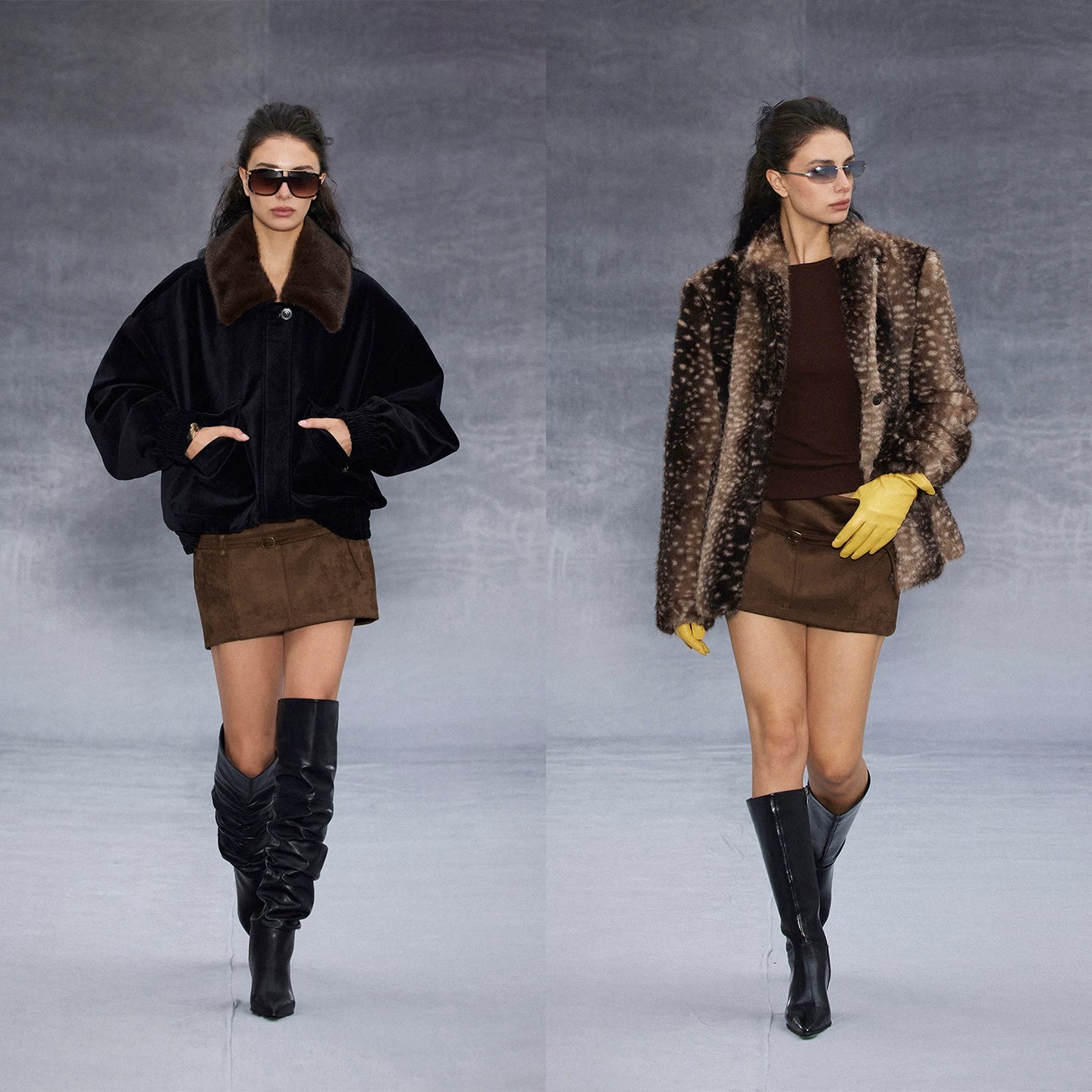 Wcoumq | Retro Rivet Low-Waist Suede Skirt – Stylish Women’s Vintage-Inspired Suede Skirt