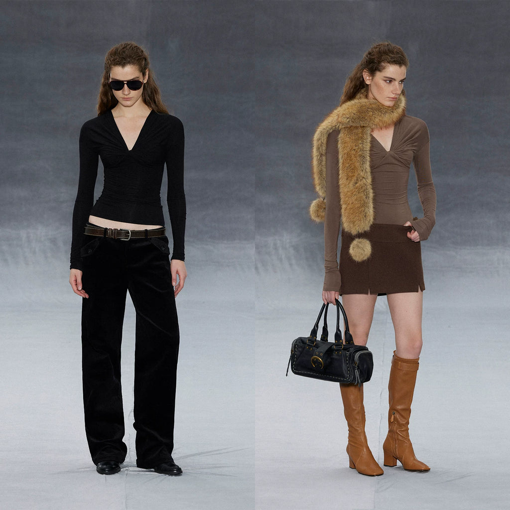 Wcoumq | V-Neck Pleated Slim Knitted Pullover Top for Women – Casual Touch Series Slim-Fit Knitwear