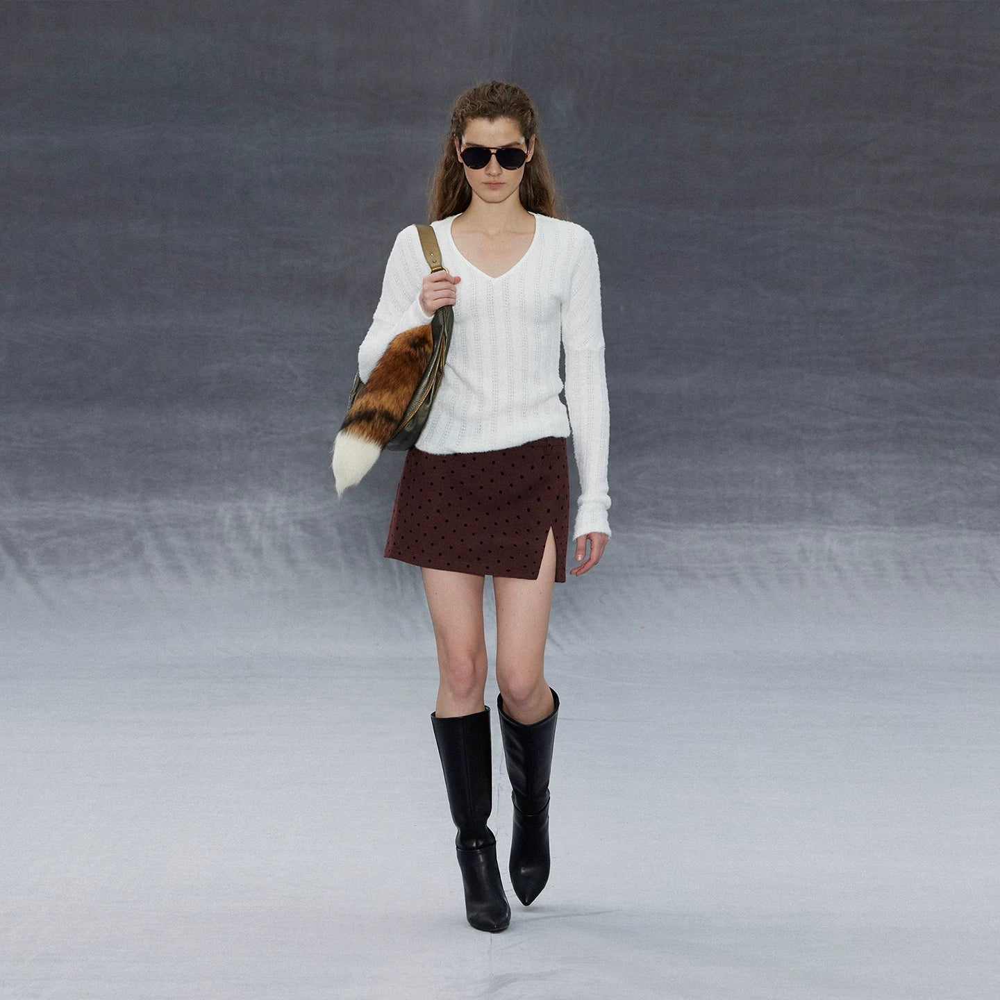 Wcoumq | Retro High Slit Woolen Culottes – Casual & Chic Wool Skirt Pants for Women