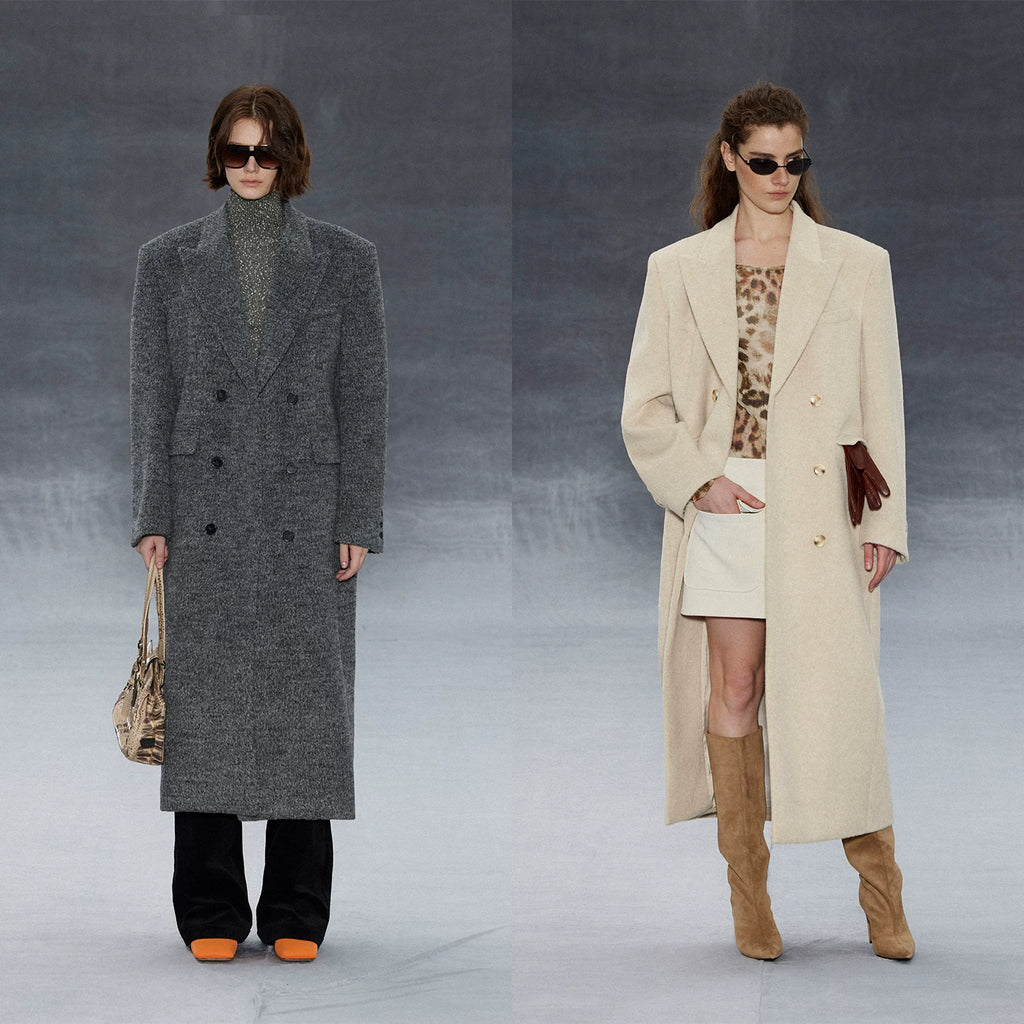 Wcoumq | Retro Double-Breasted Woolen Coat with Gun Lapel & Wide Shoulders – New In 12.10