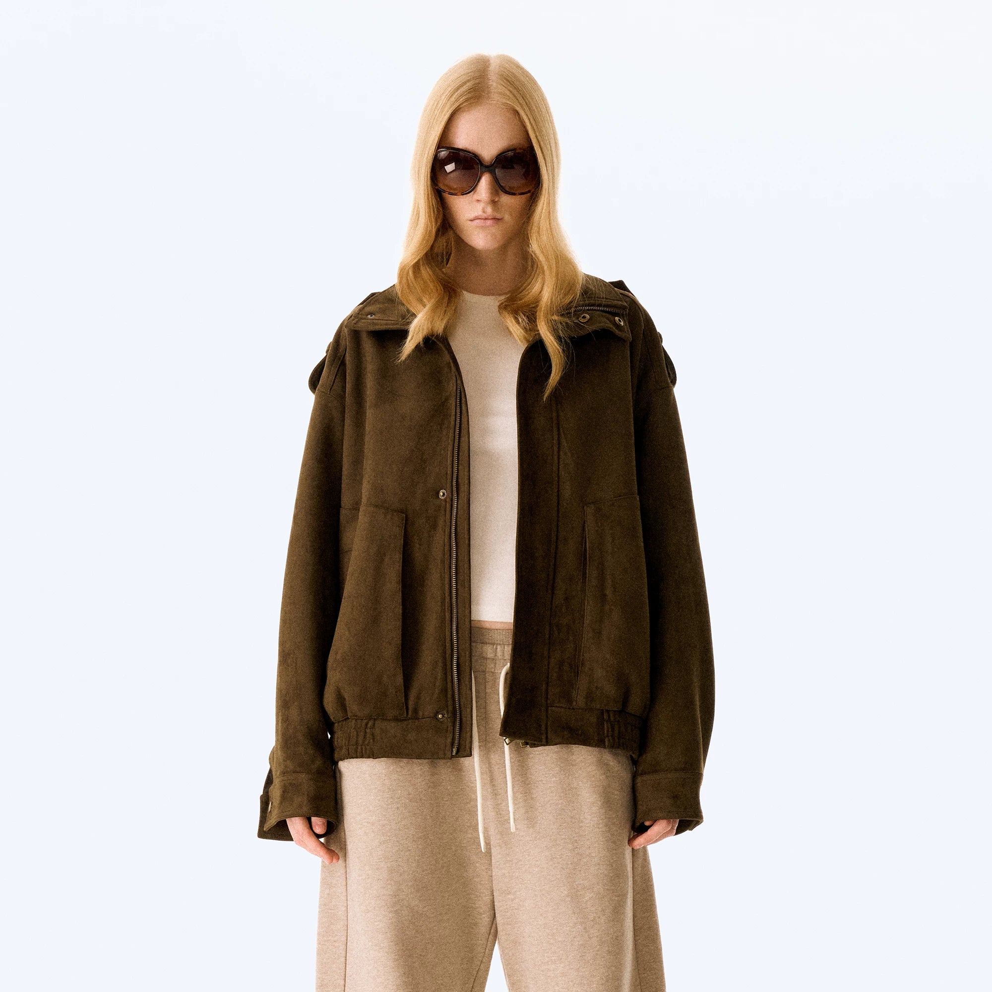 Wcoumq | Retro Stand Collar Loose Fit Leather Jacket – Women’s Casual Windproof Short Coat for Autumn & Winter