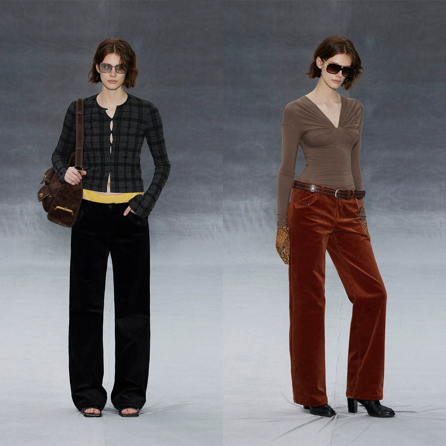 Wcoumq | Retro Casual Medium Low-Waisted Slim Fit Corduroy Straight Pants – Stylish Women’s Versatile Pants