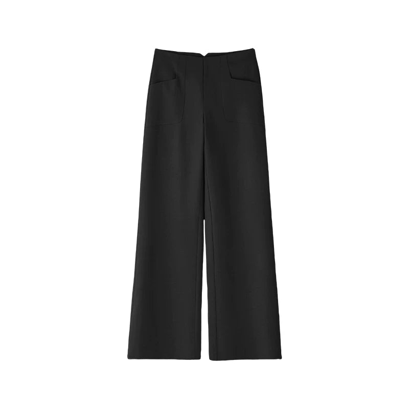 Wcoumq | Minimalist Straight-Leg Suit Pants with Clean Waist Design